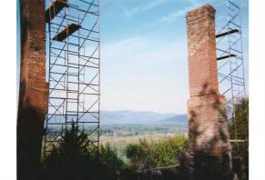 Rebuild Brick Fireplace and Chimney